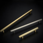 Modern Brushed Square T-Bar Cupboard Handles