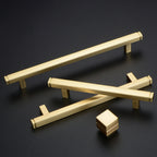 Modern Brushed Square T-Bar Cupboard Handles