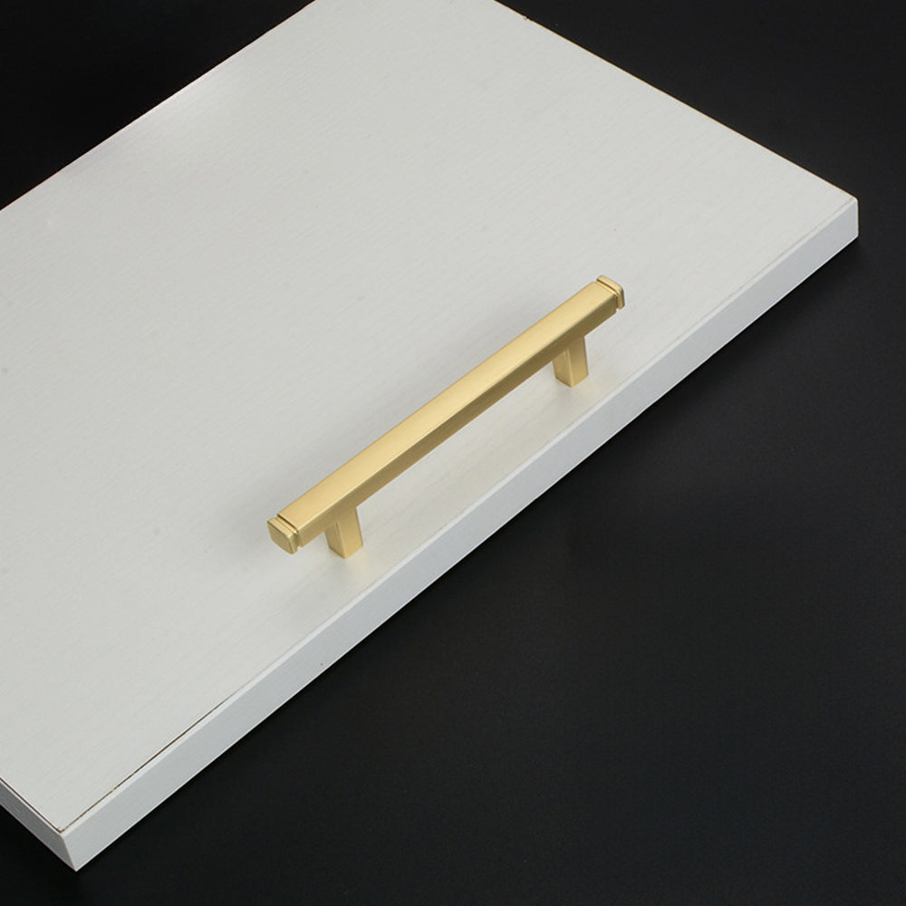 Modern Brushed Square T-Bar Cupboard Handles