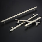 Modern Brushed Square T-Bar Cupboard Handles
