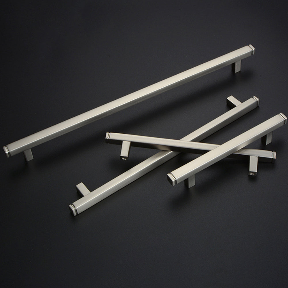 Modern Brushed Square T-Bar Cupboard Handles
