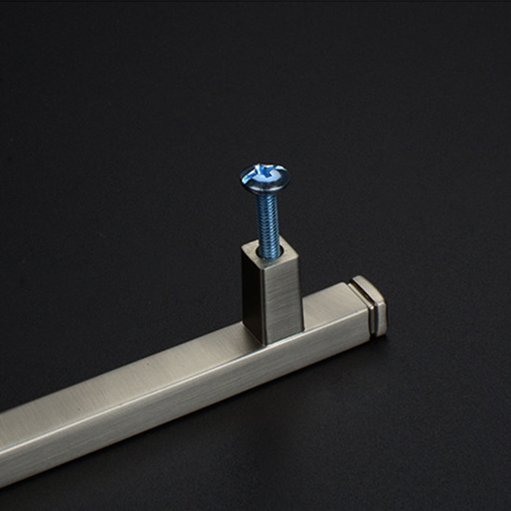 Modern Brushed Square T-Bar Cupboard Handles