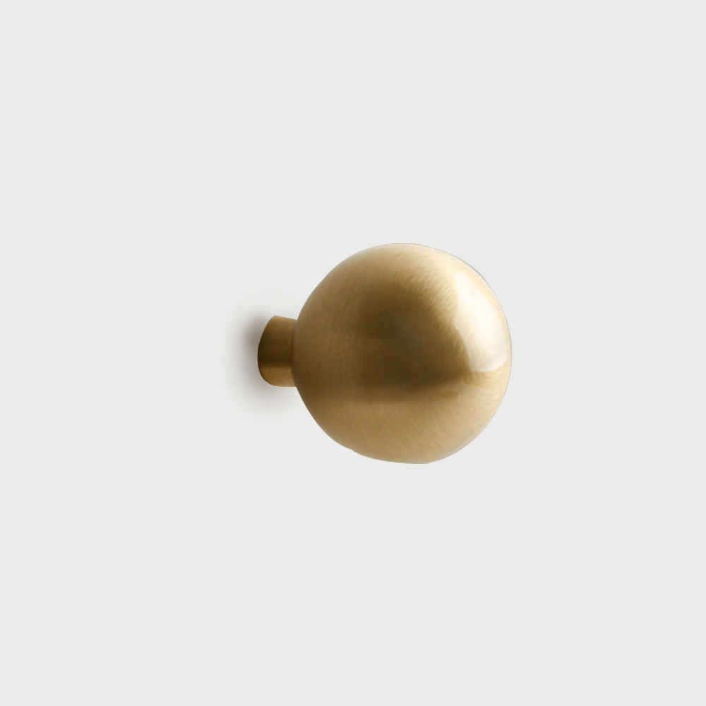 Modern Champagne Gold Brass Ball Cupboard Knobs