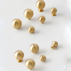 Modern Champagne Gold Brass Ball Cupboard Knobs