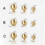 Modern Champagne Gold Brass Ball Cupboard Knobs