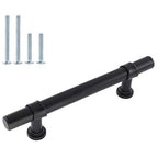 Modern Collared Black T-Bar Kitchen Cupboard Handles & Knobs