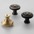 Modern Collared Brass T-Bar Kitchen Handles and Knobs