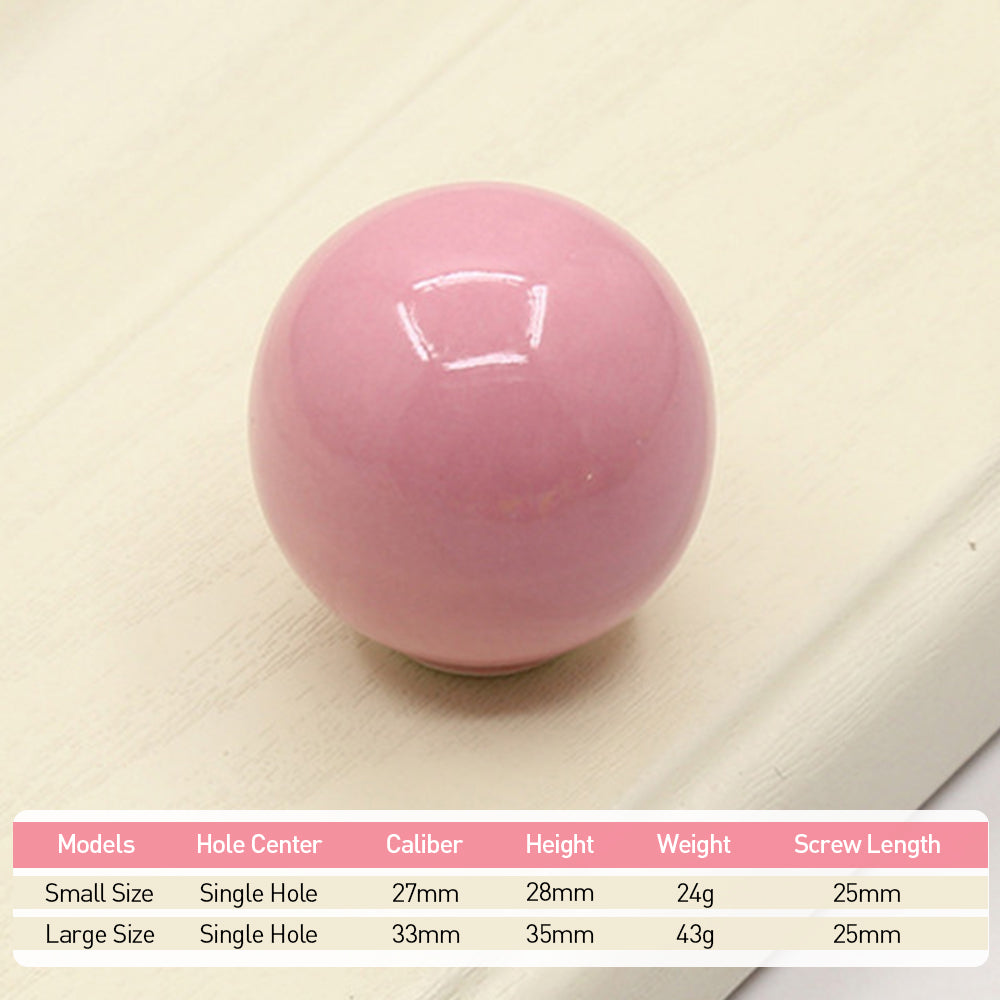 Modern Colourful Ceramic Ball Wardrobe & Drawer Knobs