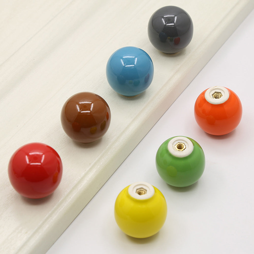 Modern Colourful Ceramic Ball Wardrobe & Drawer Knobs
