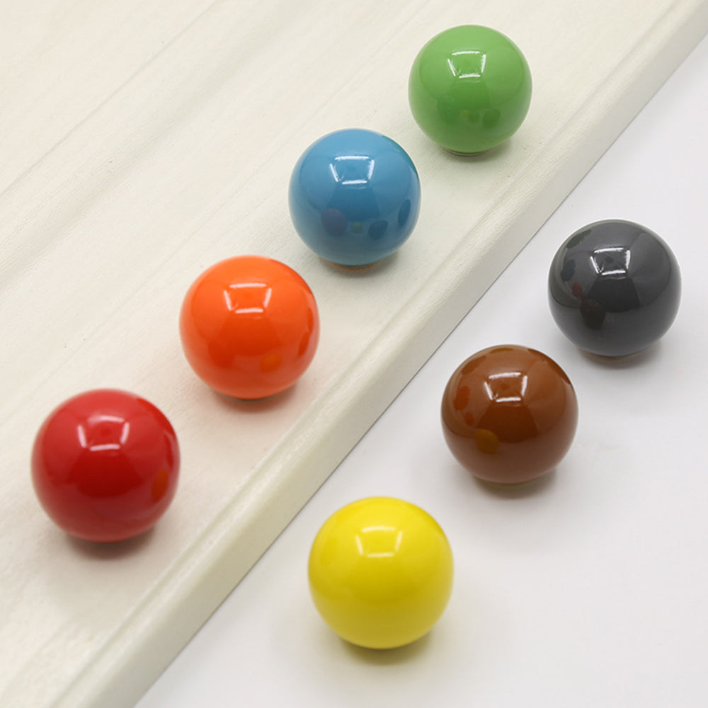 Modern Colourful Ceramic Ball Wardrobe & Drawer Knobs