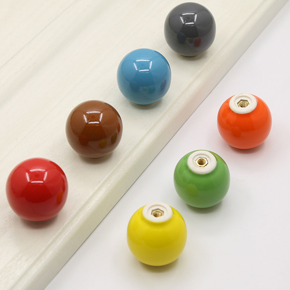 Modern Colourful Ceramic Ball Wardrobe & Drawer Knobs