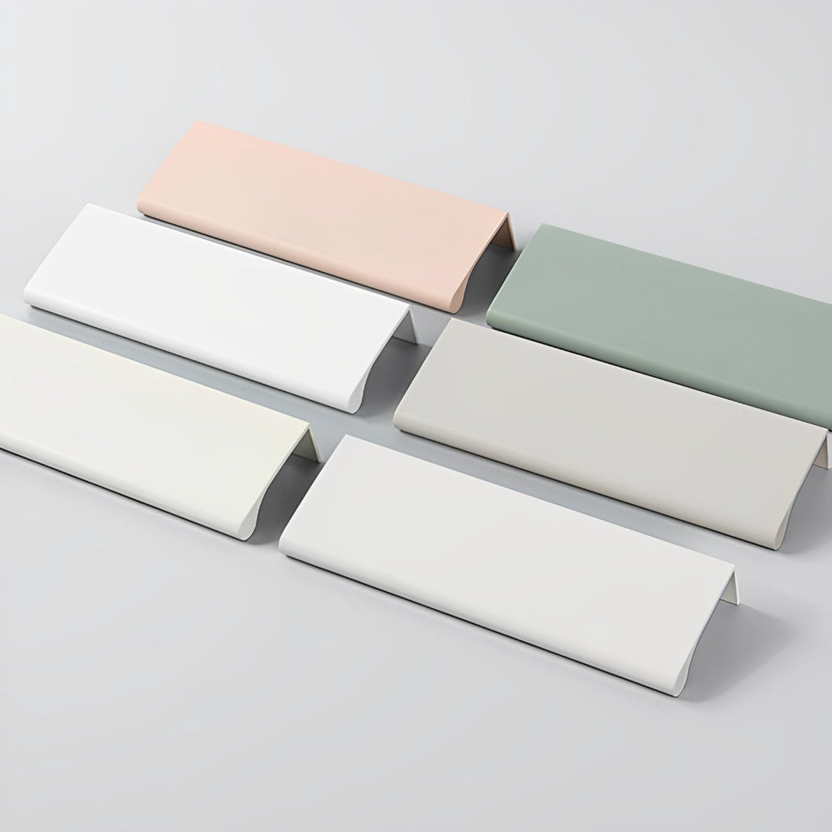 Modern Colourful Curved-Lip Edge Pull Handles