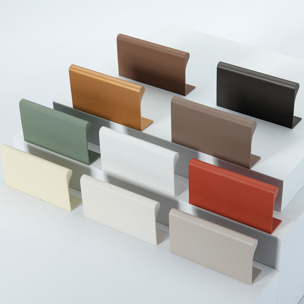 Modern Colourful Curved-Lip Edge Pull Handles