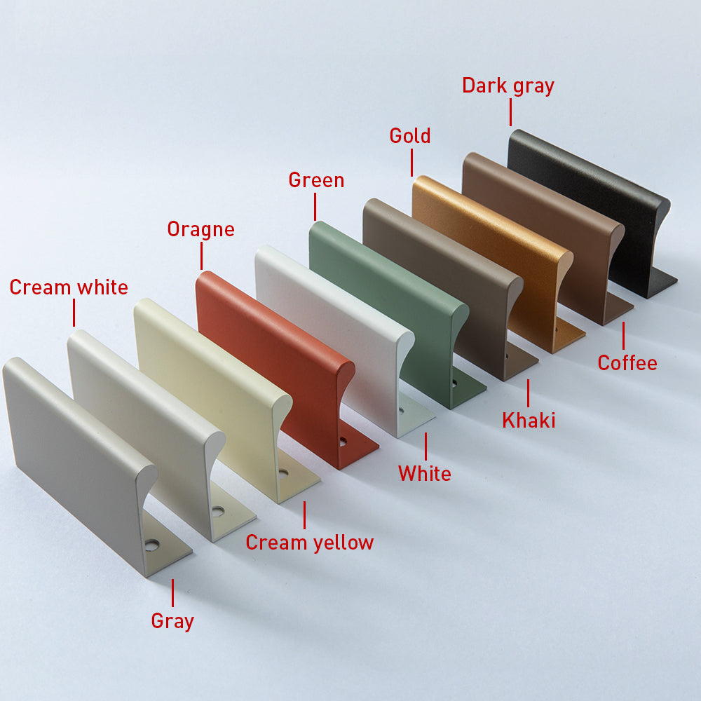 Modern Colourful Curved-Lip Edge Pull Handles