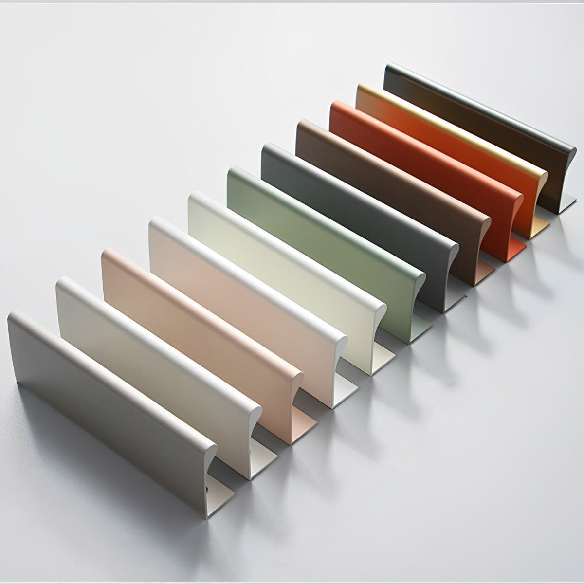 Modern Colourful Curved-Lip Edge Pull Handles