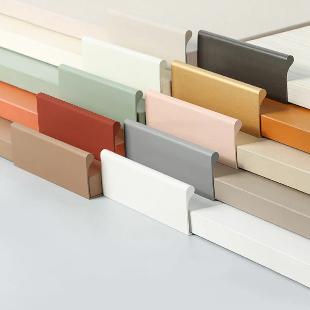 Modern Colourful Curved-Lip Edge Pull Handles