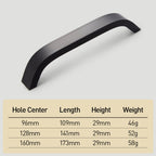 Modern Curved Aluminium Cupboard Handles