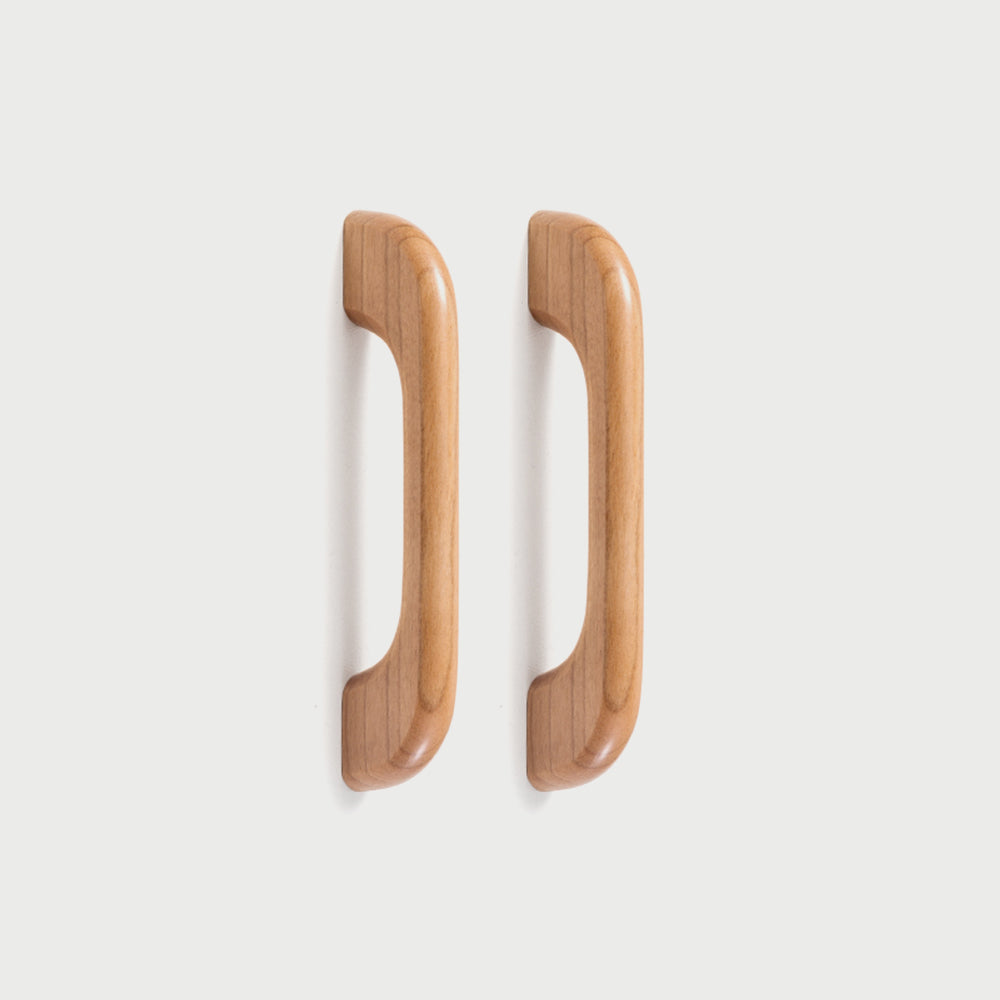 Modern Curved Arch Solid Wood Cupboard Handles & Knobs