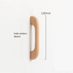 Modern Curved Arch Solid Wood Cupboard Handles & Knobs