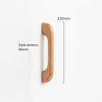 Modern Curved Arch Solid Wood Cupboard Handles & Knobs