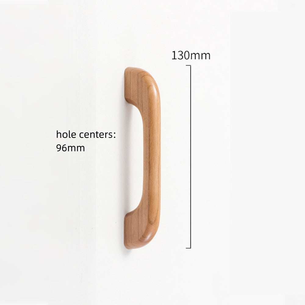 Modern Curved Arch Solid Wood Cupboard Handles & Knobs