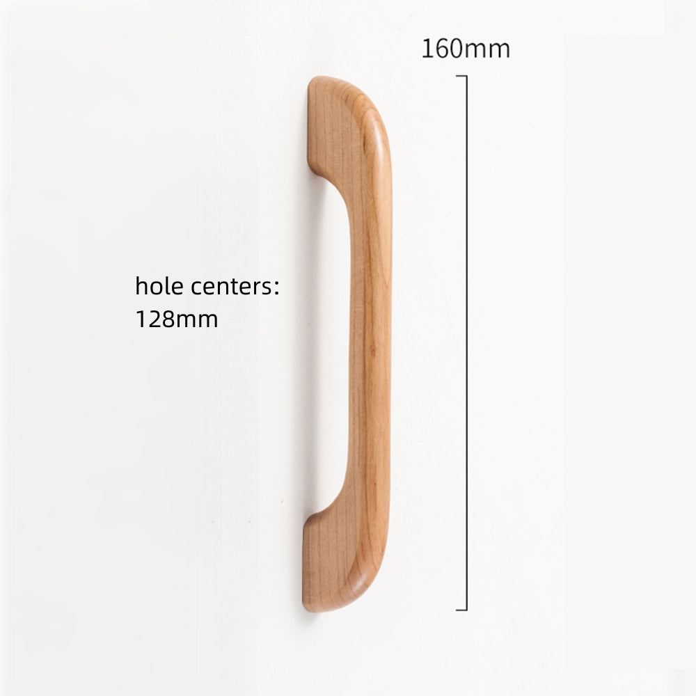 Modern Curved Arch Solid Wood Cupboard Handles & Knobs