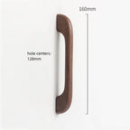 Modern Curved Arch Solid Wood Cupboard Handles & Knobs