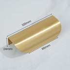 Modern Curved Brass Finger Pull Handles