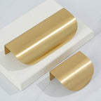 Modern Curved Brass Finger Pull Handles