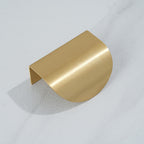 Modern Curved Brass Finger Pull Handles