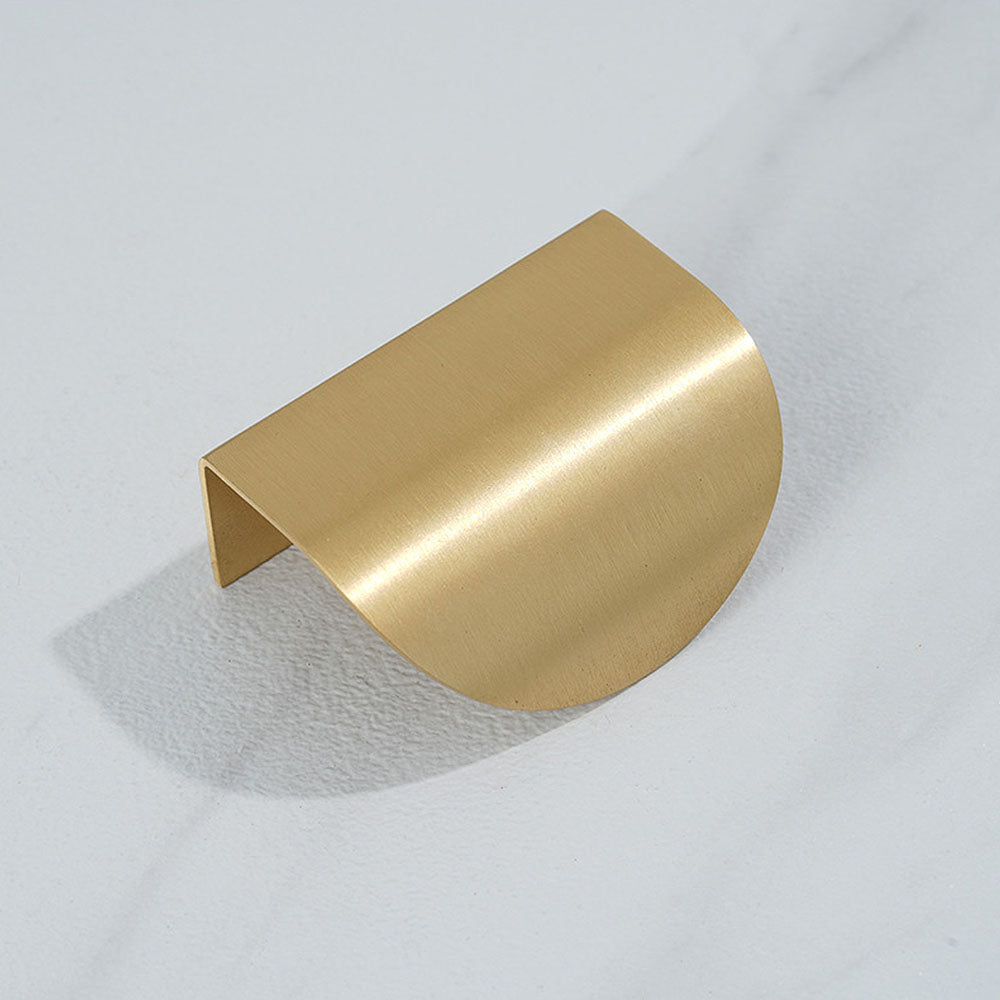 Modern Curved Brass Finger Pull Handles