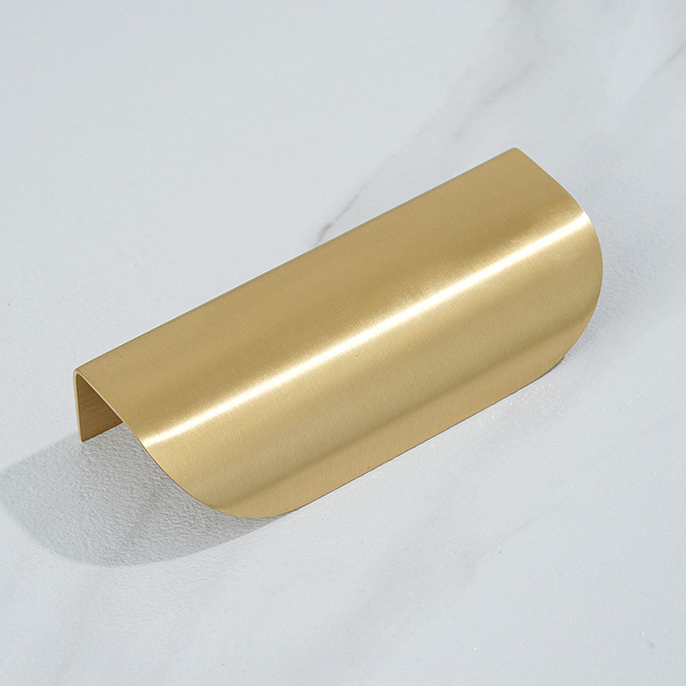Modern Curved Brass Finger Pull Handles