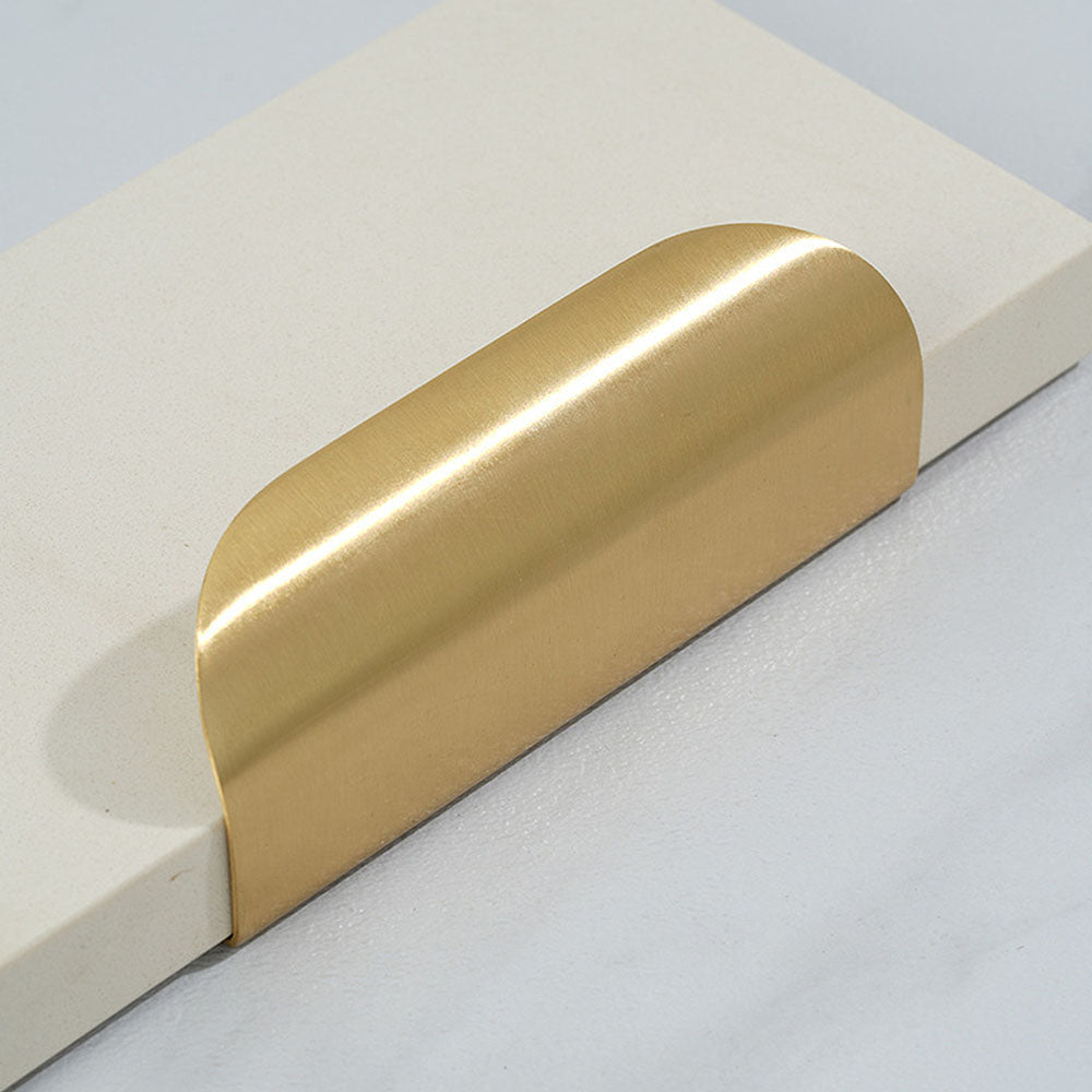 Modern Curved Brass Finger Pull Handles