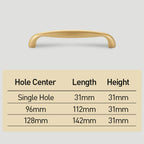 Modern Curved Cupboard Handles and Knobs