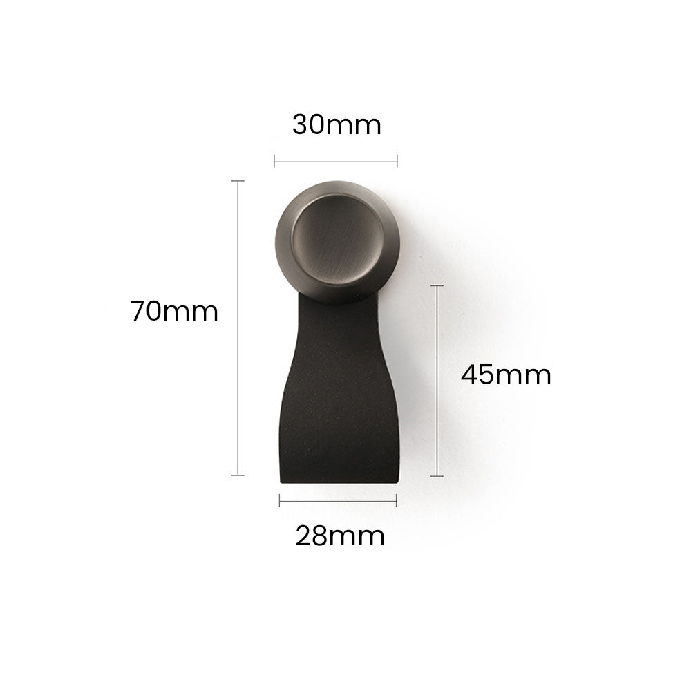 Modern Curved Leather Strap Drawer Handles and Knobs