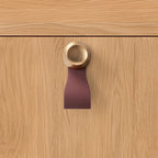 Modern Curved Leather Strap Drawer Handles and Knobs