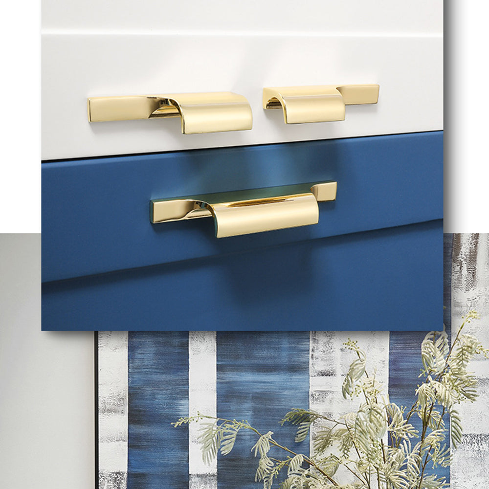 Modern Curved Lip Pull Wardrobe Handles