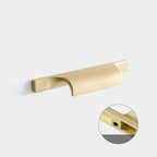 Modern Curved Lip Pull Wardrobe Handles
