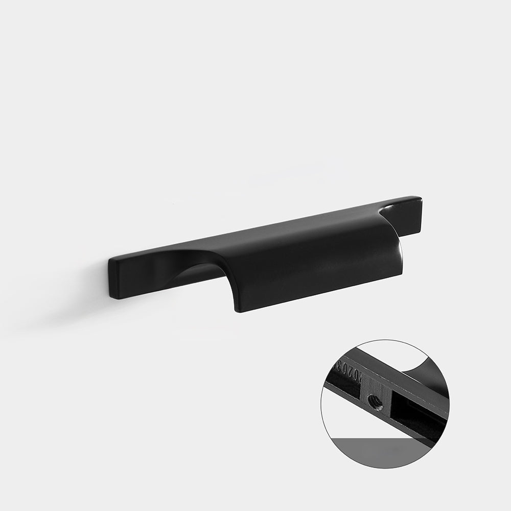 Modern Curved Lip Pull Wardrobe Handles