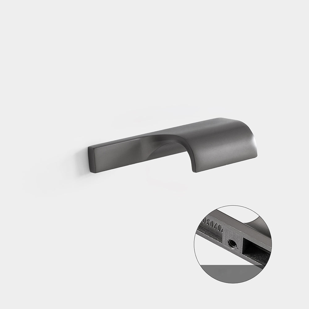 Modern Curved Lip Pull Wardrobe Handles