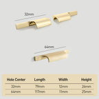 Modern Curved Lip Pull Wardrobe Handles