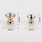 Modern Diamond Crystal Wardrobe & Drawer Knobs