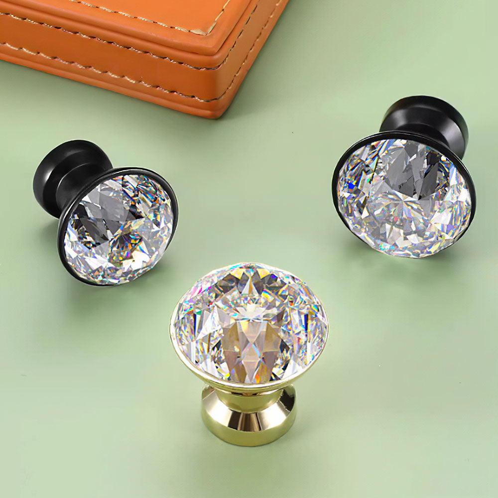 Modern Diamond Crystal Wardrobe & Drawer Knobs