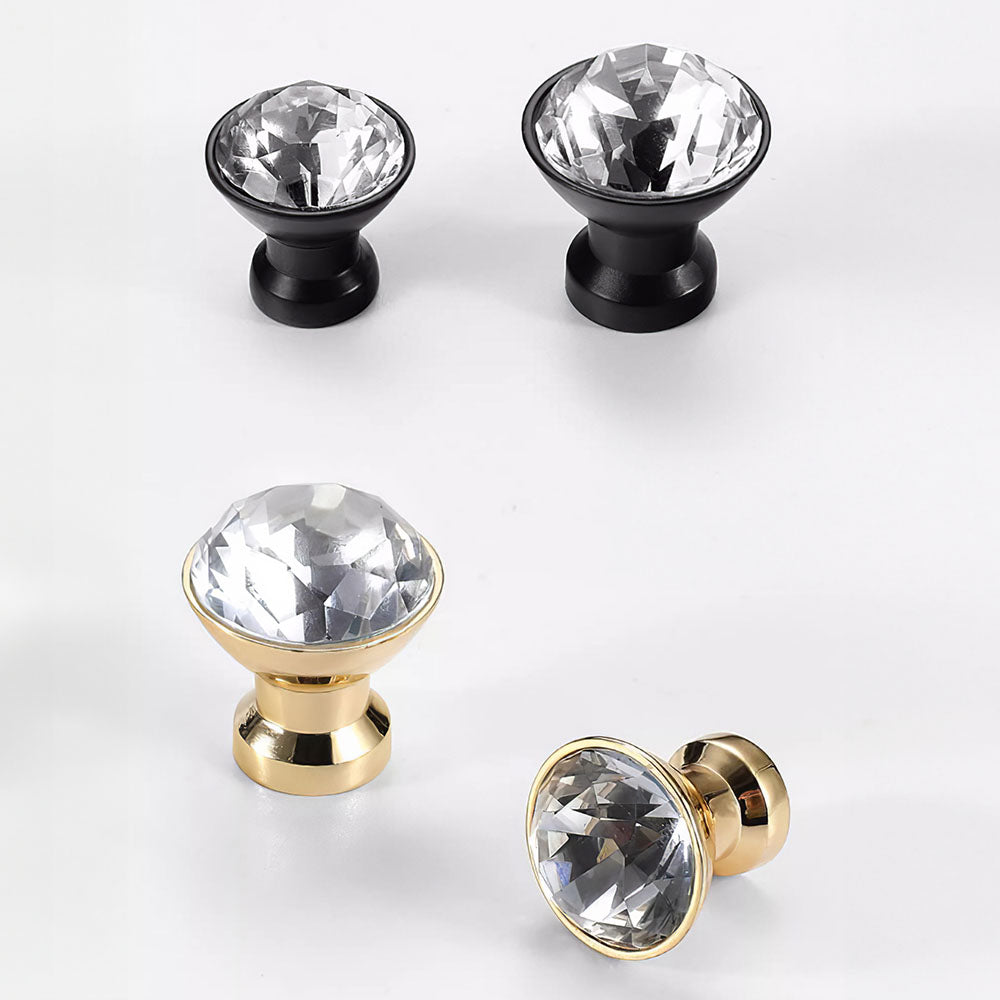 Modern Diamond Crystal Wardrobe & Drawer Knobs