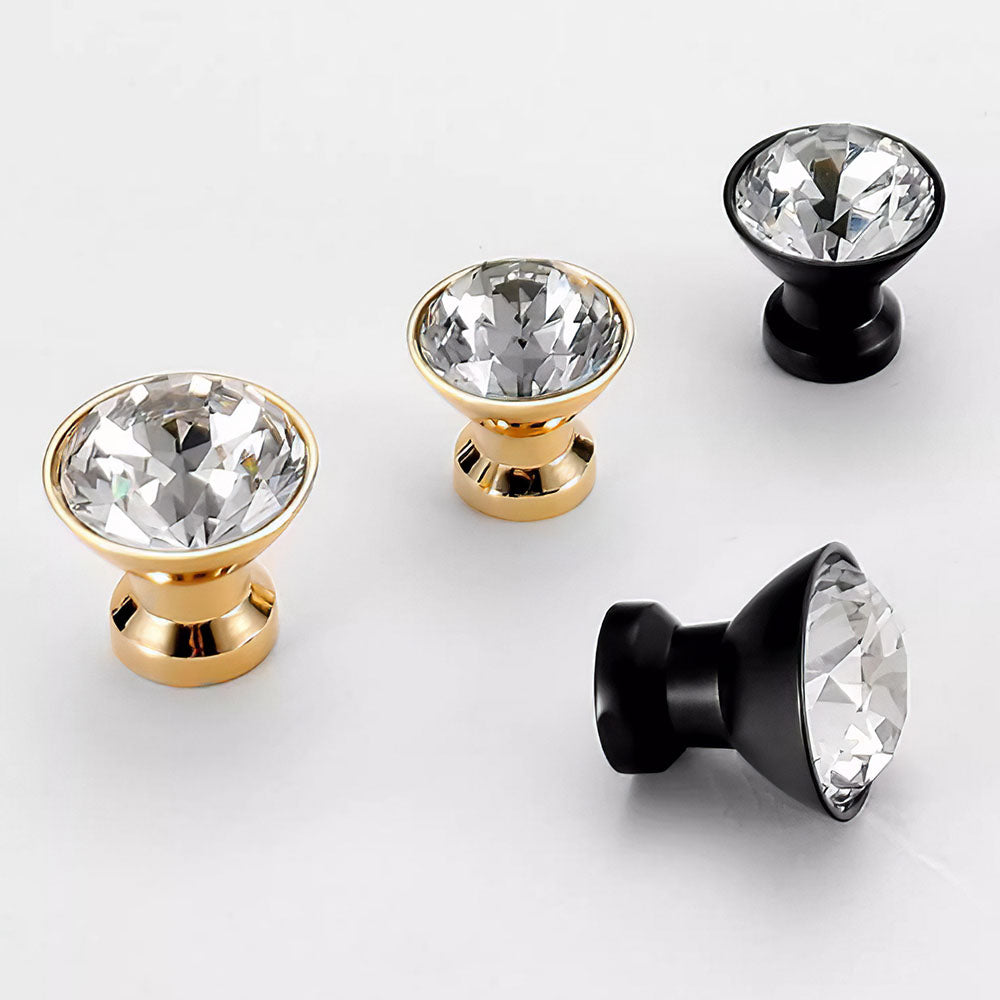 Modern Diamond Crystal Wardrobe & Drawer Knobs