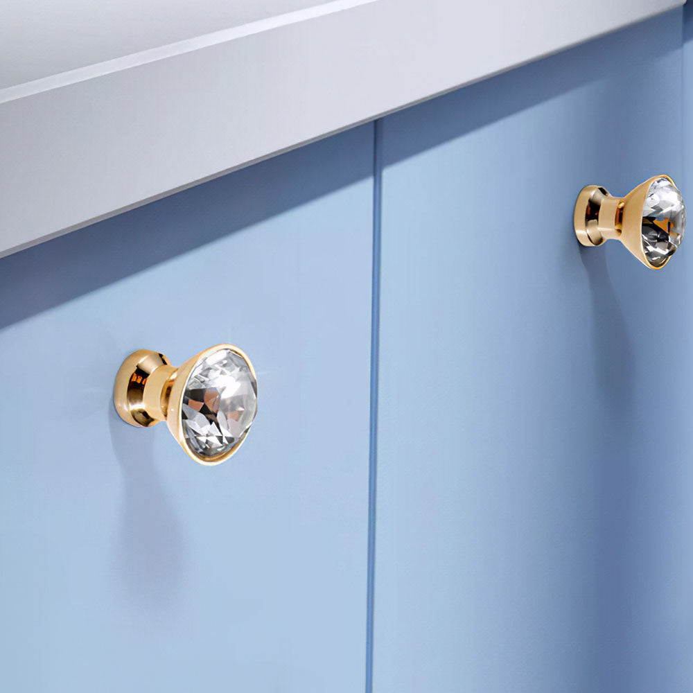 Modern Diamond Crystal Wardrobe & Drawer Knobs
