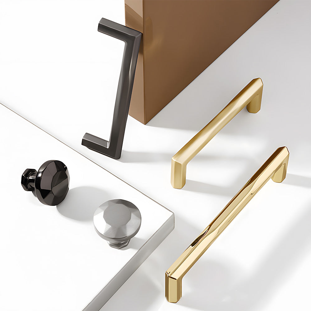 Modern Faceted Bar Cupboard Handles and Knobs