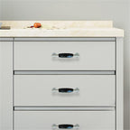 Modern Faceted Crystal Bar Drawer Handles & Knobs