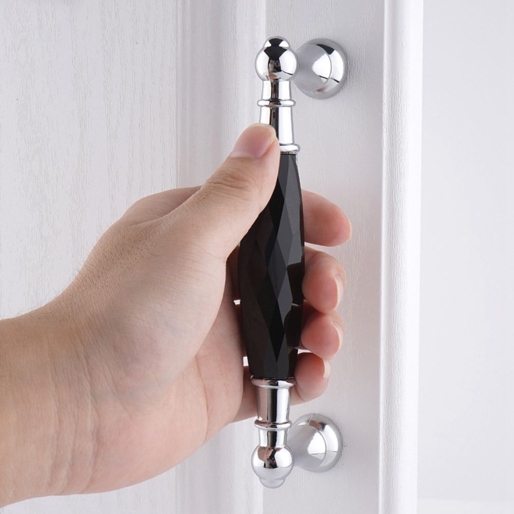 Modern Faceted Crystal Bar Drawer Handles & Knobs