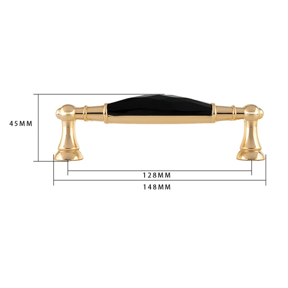 Modern Faceted Crystal Bar Drawer Handles & Knobs